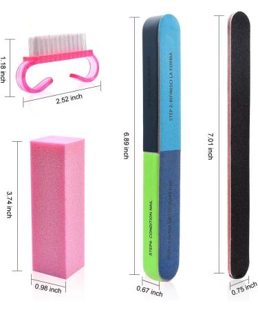 Professional Nail Files and Buffers Kit - 14 PCS Emery Boards and Buffer Blocks for Salon Nail Art - Buy Online on GoSupps.com