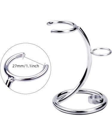 Shaving Razor and Brush Stand Heavy Chrome Shaving Stand Safety Razor Stand Shaving Brush Stand - Holder Stainless Steel Shaving Brush Stand for Safety Razor Storage Shave Brush Holder (Silver) - Buy Online on GoSupps.com