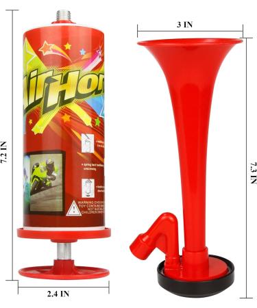 HELESIN Handpush Pump Blast Air Horn - Aluminum Gas-Free Blow Horn for Emergency Warning and Celebrations - 1 PACK - Buy Online on GoSupps.com