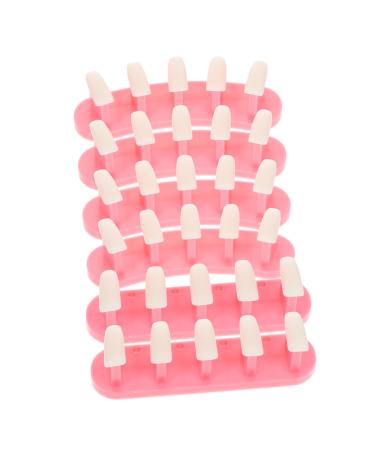 Beavorty 2 Boxes Nail Tips Training Tool Nails Tip Stand Fake Nail Art Practice Stand Fake Nail Practice Stand nail polish stand holder nail display stand Tip Display Stand base manicure