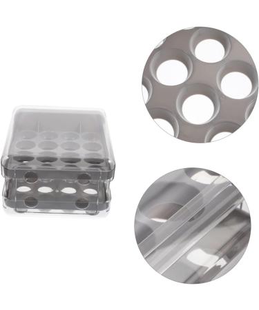 Healvian Layer Convenient Multi-function Fridge Supplies Case Refrigerator Home Tray Style Accessory Egg Grey 21.5x22.5x14cm - Buy Online on GoSupps.com
