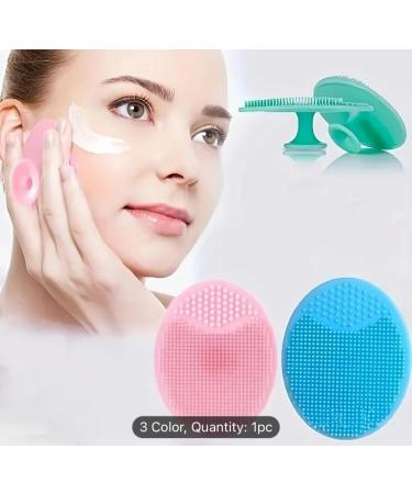 Premium Silicone Scrubber Set for Face Body & Hair - Gentle Cleansing in Pink Aqua & Blue | International Shipping Available - Buy Online on GoSupps.com