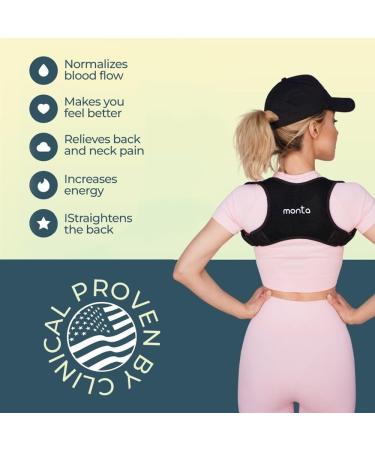 Ultimate Posture Corrector Comfortable Back & Shoulder Brace for Men & Women | Discreet Design for Improved Posture & Neck Support - Breathable Black - Buy Online on GoSupps.com