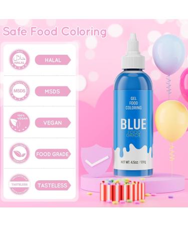 Nomeca Food Coloring Gel for Baking 128g Cake Food Coloring High Concentrated Vibrant Gel Food Dye for Easter Egg Icing Fondant Macaron Frosting Cookie Gluten Free Vegan Tasteless (122 ml (Pack of 1)) 128 ml (Pack of 1) - Buy Online on GoSupps.com