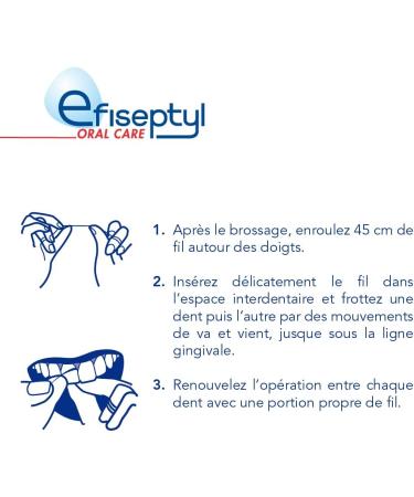 Efiseptyl Very Soft Dental Floss - 25m 1 Piece - Gentle Oral Care for All | International Shipping Available - Buy Online on GoSupps.com