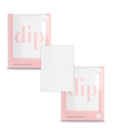 Dip Eco-Friendly Laundry Sheets Detergent | Plant Based Plastic Free & Zero Waste | Perfect for Sensitive Skin | Fragrance Free | 60 Load fragrance free 30 count (Pack of 2)