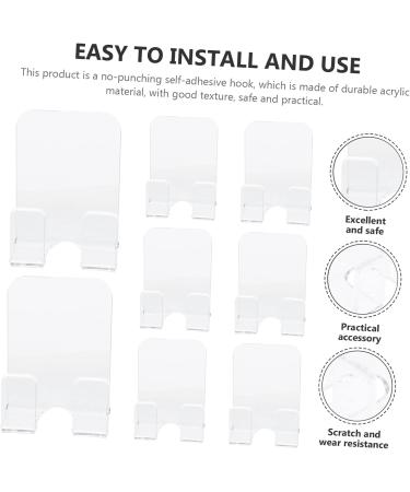 Generic 8pcs Bathroom Hook Towel Hooks Organizer Hangers for Kitchen Acrylic Door Shower Wall-Mounted Towel Hanger 6X4.5X2.8CM Transparent - Buy Online on GoSupps.com