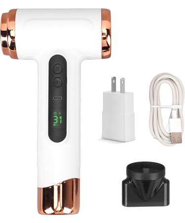 Cordless Portable Rechargeable Lightweight Hot Cold Hair Dryer Blow 200W Dormitory (US Plug) US Plug White - Buy Online on GoSupps.com