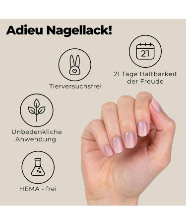 Miss Sophie Nagel Iced Coffee Nail Wraps - Nude Tone 24 Ultra-Thin Self-Adhesive Foils - Long-Lasting Manicure - Buy Online on GoSupps.com