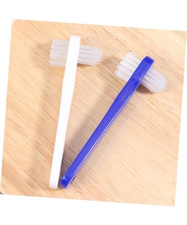 Homsfou 4-Piece Hygiene Prosthesis Cleaner - Two-Colored Toothbrush for False Teeth & Dentures Care - Buy Online on GoSupps.com