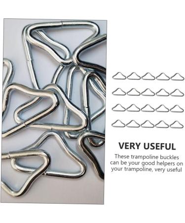BIUDECO 22pcs Special Ring for Trampoline Outdoor Trampoline Metal Parts for Skywalker Trampoline Parts Metal Triangle Ring Buckle Connectors Trampoline Supplies Trampoline Buckle Rings L Silver 4.3X2.6CM - Buy Online on GoSupps.com