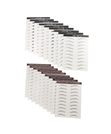 Didiseaon 18pcs Eyebrow Stickers Makeup Stickers 4d Peel off Imitation Eyebrow Tattoos Tool Semi-permanent 3d