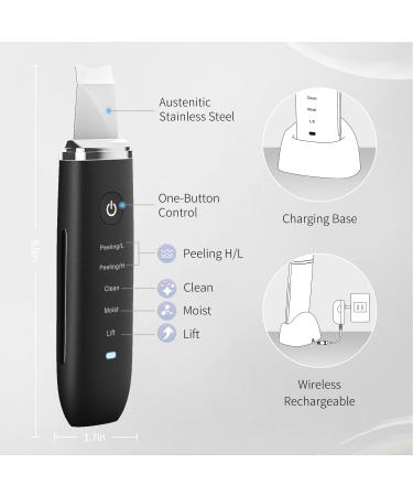 COSBEAUTY Skin Scrubber & Blackhead Remover | 28K Facial Cleansing Tool | Acne Extractor & Pore Cleaner | 5 Modes | Waterproof & Wireless Charging | Black - Buy Online on GoSupps.com