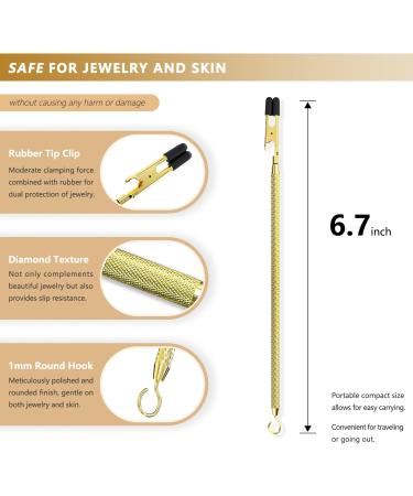 ChangWanna Bracelet Helper Tool Hook - Easy Metal Jewelry Aid for Fastening Bracelets & Necklaces - Gold - Buy Online on GoSupps.com