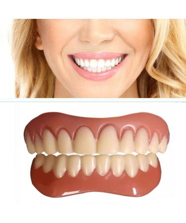 2 Paires Fausse Dent Faux Bretelles Dentier Provisoire Facette Dentaire Cosm tiques Blanchissant Les Dents Restauration Temporaire Des Dents