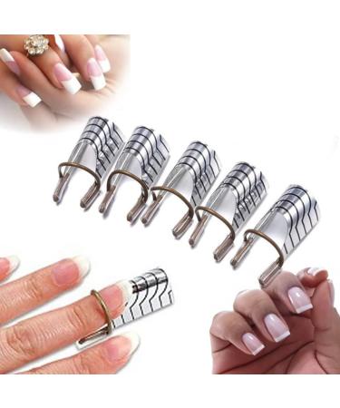 5PCS/SET Reusable Nail Art Extension Forms Guide Nail Extension Forms Nail Accessories Acrylic Nail Uv Gel Nail Extention Tips Diy Tool French Nails Aluminum Form Guide(Silver) - Buy Online on GoSupps.com