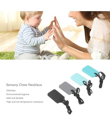 4-Piece Sensory Chewing Necklace - Food-Safe Silicone for Anxiety Relief | Soft & Safe Chewing Chains for Kids - Buy Online on GoSupps.com