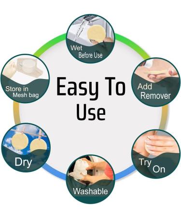 Eco-Friendly Lorandos Washamm Sleeping Pads - 20 Reusable Organic Bamboo Cotton Pads with Washable Bag | All Skin Types - Buy Online on GoSupps.com