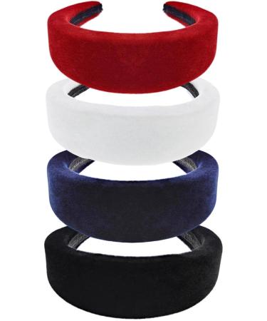 Topkids Accessories Thick Soft Pretty Padded Velvet Headband Various Colourful Sets Fluffy Alice Bands For Girls & Boys Women & Men (Spectator Colours) - Buy Online on GoSupps.com