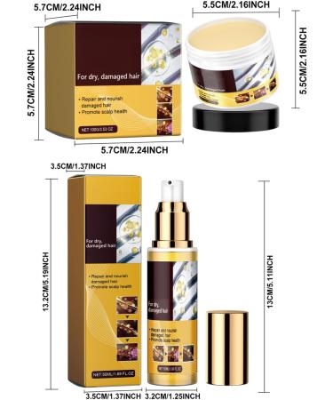  Dyceittdia Set of 2 collagen hair care products: 50ml hair treatment oil and 100g collagen mask improves frizz and dryness split ends suppleness and - Buy Online on GoSupps.com