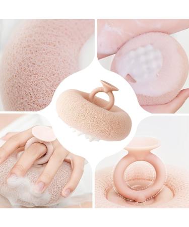 Super Soft Sunflower Suction Cup Bath Ball - Mesh Pouf Shower Sponge for Men & Women (Pink) - Ideal for Relaxing Showers - Buy Online on GoSupps.com