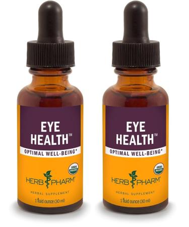 Herb Pharm Eye Health Liquid Herbal Formula with Bilberry and Goji Liquid Extracts - 1 Ounce (Pack of 2) 1 Fl Oz (Pack of 2)