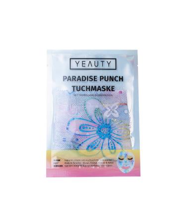 Yeauty Paradise Punch Tuchmask 2 phases Cotton layer with a tropical flower pattern protects the skin and inhibits age signs - for an intensive and long -lasting effect. 1x1 piece of colorful - Buy Online on GoSupps.com