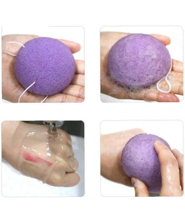 1PC Facial Sponge Natural Activated Ingredient Face Cleansing Sponge Exfoliating Tool Loofah Puff Body Shower Sponge(Lavender Purple) - Buy Online on GoSupps.com