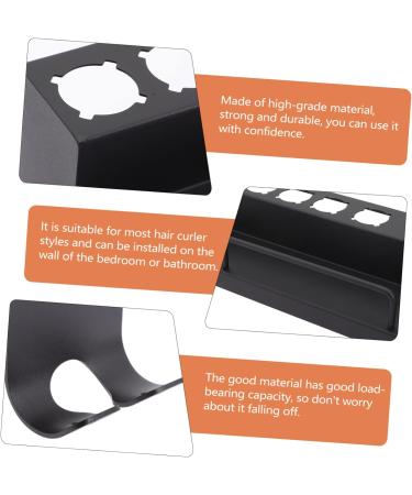 MUSISALY Curling Iron Rack Curler Wall Rack Hair Curler Rack Hair Curler Holder Stainless Steel Black - Buy Online on GoSupps.com