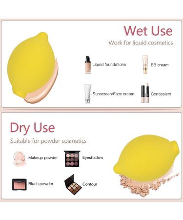 Unaone Makeup Sponges - 4 PCS Latex Free Beauty Blender for Flawless Foundation Cream & Powder Application - Yellow Rose Red Light Yellow & Green - Buy Online on GoSupps.com