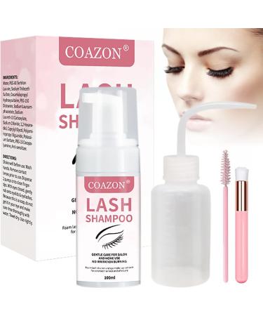 100ml Eyelash Extension Cleanser with Brush - Sulfate-Free Lash Shampoo for Salon & Home Use - Buy Online on GoSupps.com