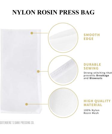 Gutenberg's Dank Pressing Co 2x4 Inch Premium Rosin Bags 10-Pack-90 | Dab Press Nylon Micron Bags | All Micron Sizes | 10-100 Packs Available - Buy Online on GoSupps.com