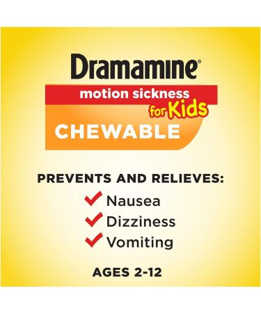 Dramamine Kids Chew Tabs Grape 8 | Motion Sickness Relief for Children - Buy Online on GoSupps.com