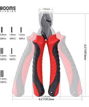 Booms Fishing CP2 Crimping Tool for Single-Barrel Sleeves with 300pcs Red Sleeves - Buy Online on GoSupps.com