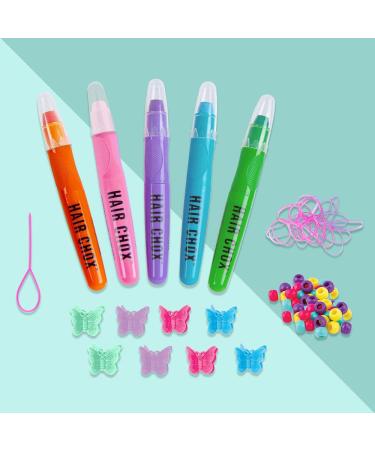 DIY Rainbow Hair Styling Kit with Temporary Chalk Pens and Accessories - Fun Hair Color for Kids 8+ - Fashion Angels - Buy Online on GoSupps.com