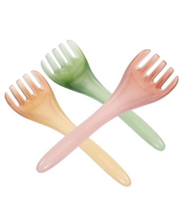 Bcoath 3 pieces Five Klauen Massage device for the scalp scrape tool Creative Harz Massagehams Body massager comb from resin craft massage comb body massage tools