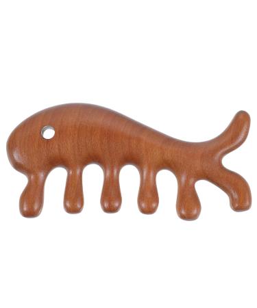 Healvian 5-St Massage Comb | Ergonomic Sandalwood Acupuncture Hair & Scalp Massage Tool - Buy Online on GoSupps.com