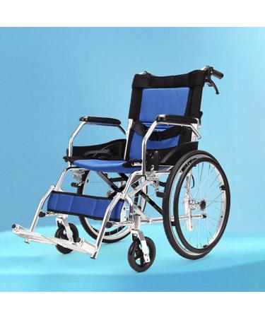 KK-GAL Aluminum Alloy Wheelchair for Elderly Lightweight Travel Wheelchair Folding Transit Wheelchairs for Adults Portable Wheelchair Foldable Mobility Aids Quick Fold 120Kg Capacity Upgraded