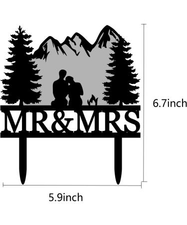 keonsatrz Mountain Wedding Cake Topper Hiking Wedding Cake Topper Outdoor Wedding Cake Topper Forest Theme Wedding Bridal Shower Anniversary Cake Decorations - Buy Online on GoSupps.com