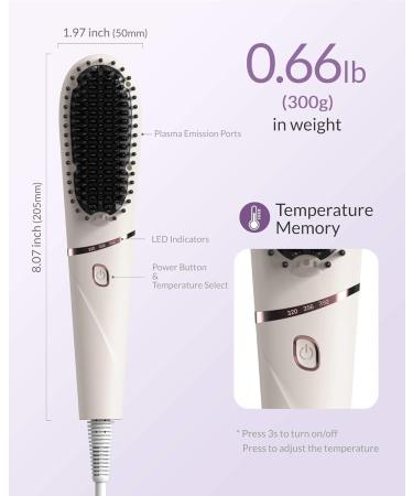 Hair Straightener Brush & Iron Comb - Fast Heat Anti-Scald Auto-Off | All Hair Types Women’s Styling Tool - Buy Online on GoSupps.com