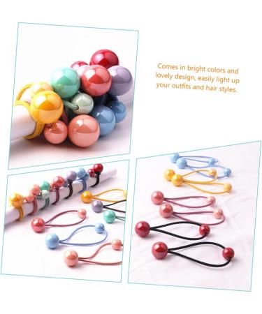 minkissy 28 Pairs Headband Color Hair Tie Hair Ponytail Girl Hair Ties Elastic Hair Bands Hair Ties for Girls Ponytail Holders Girls Hair Rope Hair Balls for Girls Hair Hair Rope Bead - Buy Online on GoSupps.com