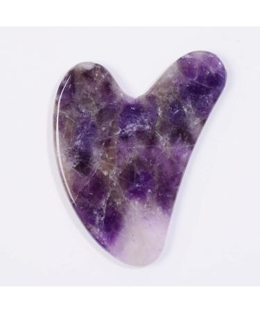 ESBANT Amethyst Massager Natural Stone Facial Roller Gua Sha Tool Set Scraping Crystal Massage 1pc zhimo