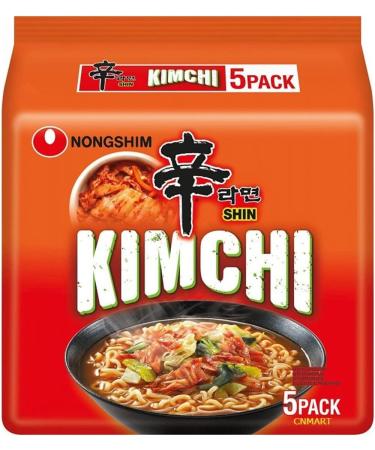 CNMART Nong Shim Kimchi Ramyun Instant Noodle Soup Halal 120g (Pack of 10) Vegetable 5 Count (Pack of 2) - Buy Online on GoSupps.com