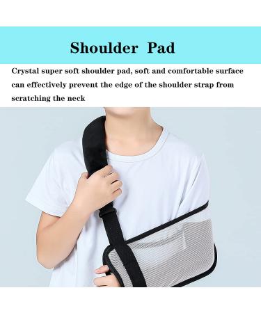 White Mesh Kids Arm Sling - Shoulder Immobilizer Brace for Broken Arm, Elbow, Wrist - Pediatric Support for Boys and Girls - Left or Right Arm - Buy Online on GoSupps.com