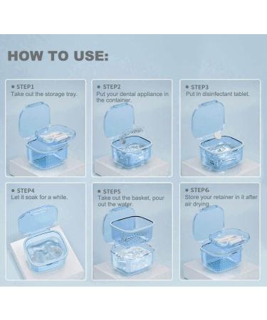Absbas Dentures Cleaning Bath Set | Complete Kit for Invisible Braces & Dentures - Includes Brush Basket & More - Ideal for Home & Clinic Use - Buy Online on GoSupps.com