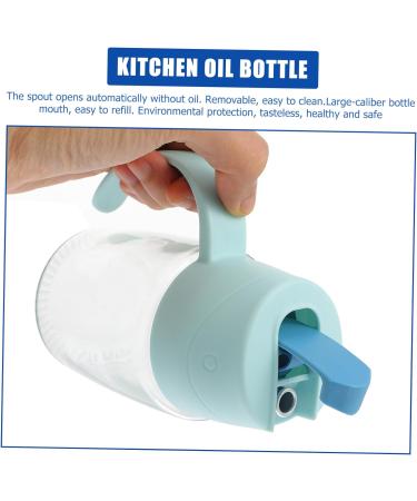 Zerodeko 2pcs Condiment Bottles Oil Vinegar Dispenser Kitchen Oil Dispenser Salad Dressing Dispenser Glass Jar Cheese Container Non Drip Olive Oil Pot Pp Soy Sauce Bottle Japanese-style 13.2X11X7.2CM Blue - Buy Online on GoSupps.com