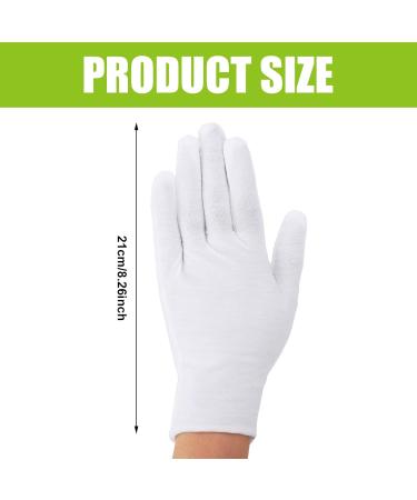36Pcs White Gloves 18 Pairs Soft Cotton Gloves Large Size Stitched White Gloves for Dry Hand Moisturizing Cosmetic Hand Spa and Coin Jewelry Silver Inspection - Buy Online on GoSupps.com