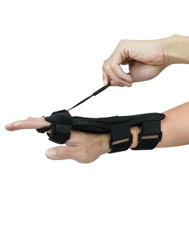 Radial Nerve Palsy Splint Adjustable Finger Extension Brace Lift Elastic Splint for Drop Wrist Radial Nerve Injury Mcp Arthroplasty Crutch Palsy Treatment Fit Left & Right Hand Aluminum plate