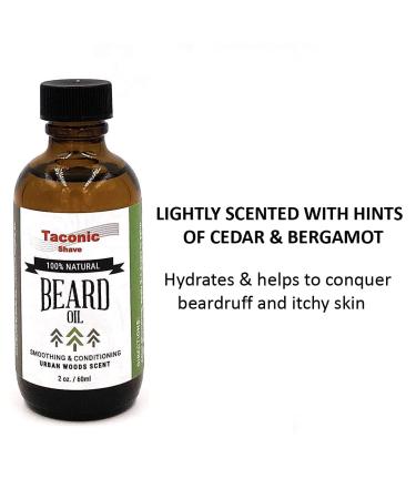 Taconic Shave S Premium All Natural Beard Oil - Conditions Softens & Adds Shine - Urban Woods 2 oz Bottle | International Shipping Available - Buy Online on GoSupps.com