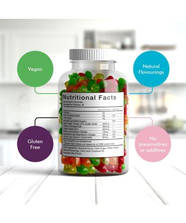 Keto Kandies (60 Gummies) | Healthy Keto Snacks Mixed Fruit Flavours | Vegan, Gluten-Free, Electrolytes | 1 Month Supply - Buy Online on GoSupps.com